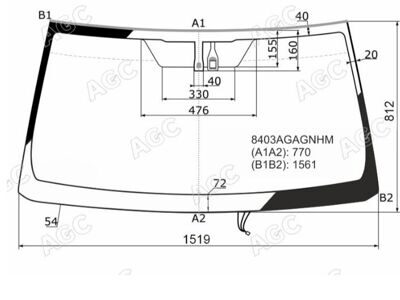 Стекло лобовое с обогревом щеток + дд TOYOTA LAND CRUISER PRADO /LEXUS GX460 09-